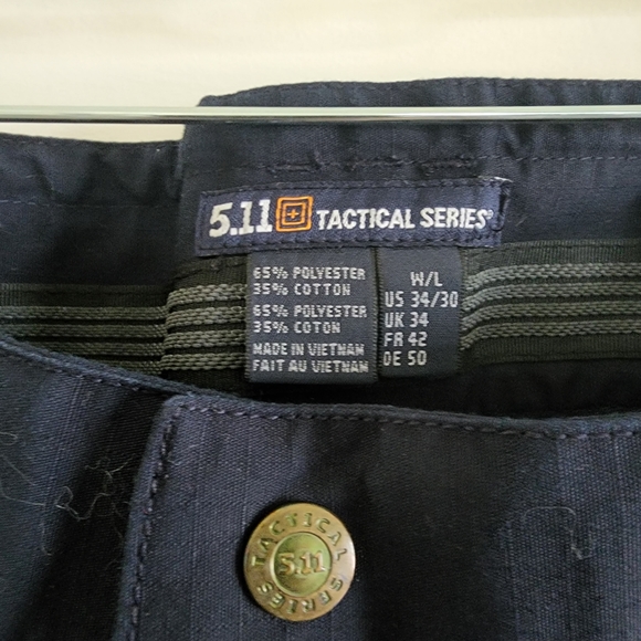 5.11 Men's Navy Blue Taclite Pro Ripstop Pants 34x32 - Picture 12 of 15